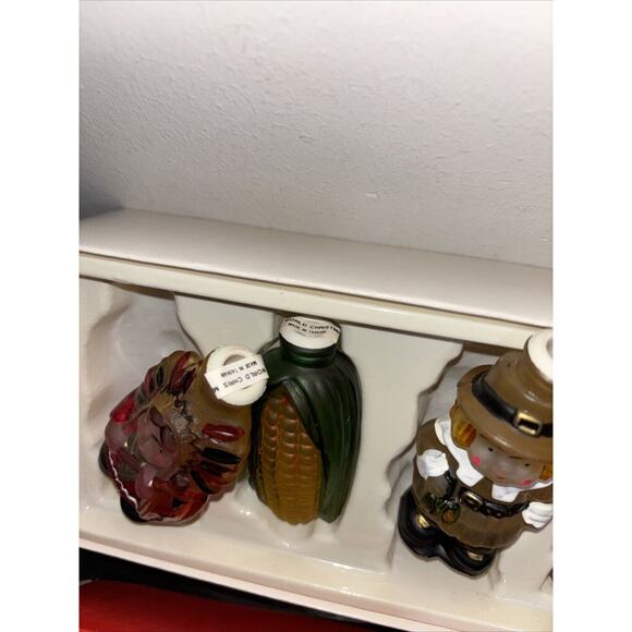 VTG Old World Christmas Thanksgiving Light Covers Set of 6 w/Box New Pilgrims - Picture 7 of 15